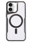 BFS  iPhone 16 Kılıf Boyi Magsafe Silikon Kapak - Siyah