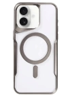 BFS  iPhone 16 Kılıf Boyi Magsafe Silikon Kapak - Titan Gri