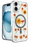 BFS  iPhone 16 Kılıf Daisy Simli Magsafe Kapak - Siyah