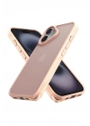 BFS  iPhone 16 Kılıf Elegant Kapak - Pudra