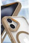 BFS  iPhone 16 Kılıf Enka Magsafe Silikon Kılıf - Desert