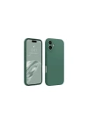 BFS  iPhone 16 Kılıf First Silikon - Koyu Yeşil