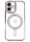 BFS  iPhone 16 Kılıf Joke Simli Magneticsafe Kılıf - Pembe