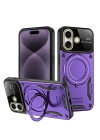 BFS  iPhone 16 Kılıf Joy Lens Standlı Kapak - Mor