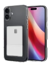 BFS  iPhone 16 Kılıf Kart Şeffaf Silikon - Şeffaf