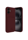 BFS  iPhone 16 Kılıf Kelvin Kartvizitli Silikon - Bordo