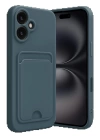 BFS iPhone 16 Kılıf Kelvin Kartvizitli Silikon - Koyu Yeşil