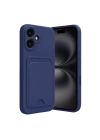 BFS  iPhone 16 Kılıf Kelvin Kartvizitli Silikon - Lacivert