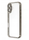 BFS  iPhone 16 Kılıf  Lensli Silikon - Titanyum Gri