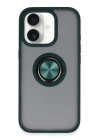 BFS  iPhone 16 Kılıf Montreal Yüzüklü Silikon Kapak - Yeşil