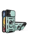 BFS  iPhone 16 Kılıf Pars Lens Yüzüklü Silikon - Yeşil