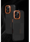 BFS  iPhone 16 Orange Karbon Magsafe Kapak - Turuncu