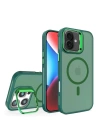 BFS  iPhone 16 Plus Flet Lens Magsafe Kapak - Koyu Yeşil