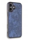 BFS  iPhone 16 Plus Kılıf Aras Deri Kapak - Lacivert