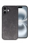 BFS  iPhone 16 Plus Kılıf Aras Deri Kapak - Siyah