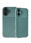 BFS  iPhone 16 Plus Kılıf Auto Focus Karbon Kapak - Koyu Yeşil