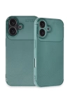 BFS  iPhone 16 Plus Kılıf Auto Focus Karbon Kapak - Koyu Yeşil