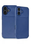 BFS  iPhone 16 Plus Kılıf Auto Focus Karbon Kapak - Lacivert