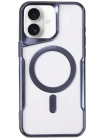 BFS  iPhone 16 Plus Kılıf Boyi Magsafe Silikon Kapak - Lacivert