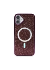 BFS  iPhone 16 Plus Kılıf Diamond Magsafe Kapak - Derin Mor