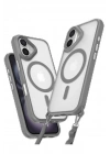 BFS iPhone 16 Plus Kılıf Enka Magsafe Silikon Kılıf - Titan Gri