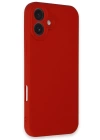 BFS  iPhone 16 Plus Kılıf First Silikon - Kırmızı