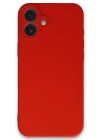 BFS  iPhone 16 Plus Kılıf First Silikon - Kırmızı