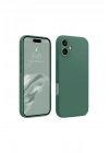 BFS  iPhone 16 Plus Kılıf First Silikon - Koyu Yeşil