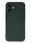 BFS  iPhone 16 Plus Kılıf First Silikon - Koyu Yeşil