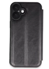 BFS  iPhone 16 Plus Kılıf Flip Cover - Siyah