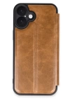 BFS  iPhone 16 Plus Kılıf Flip Cover - Taba