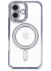 BFS  iPhone 16 Plus Kılıf Joke Simli Magneticsafe Kılıf - Mavi