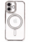 BFS  iPhone 16 Plus Kılıf Joke Simli Magneticsafe Kılıf - Pembe