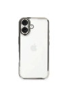 BFS  iPhone 16 Plus Kılıf  Lensli Silikon - Gümüş