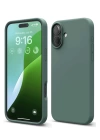 BFS  iPhone 16 Plus Kılıf Nano içi Kadife Silikon - Koyu Yeşil