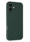 BFS  iPhone 16 Plus Kılıf Nano içi Kadife Silikon - Koyu Yeşil