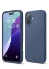BFS  iPhone 16 Plus Kılıf Nano içi Kadife Silikon - Lacivert
