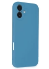 BFS  iPhone 16 Plus Kılıf Nano içi Kadife Silikon - Mavi