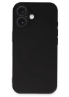 BFS  iPhone 16 Plus Kılıf Nano içi Kadife Silikon - Siyah