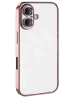 BFS  iPhone 16 Plus Kılıf Razer Lensli Silikon - Pembe