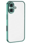 BFS  iPhone 16 Plus Kılıf Razer Lensli Silikon - Turkuaz