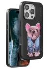 BFS  iPhone 16 Pro Cute Desenli Kapak - Siyah