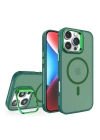 BFS  iPhone 16 Pro Flet Lens Magsafe Kapak - Koyu Yeşil
