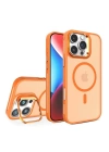 BFS  iPhone 16 Pro Flet Lens Magsafe Kapak - Turuncu