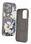 BFS  iPhone 16 Pro Flower Series Magsafe Kapak - Gri