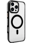 BFS  iPhone 16 Pro Gleam PC Sert Magsafe Kılıf - Şeffaf-Siyah