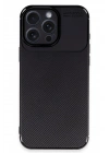 BFS  iPhone 16 Pro Kılıf Auto Focus Karbon Kapak - Siyah