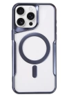 BFS  iPhone 16 Pro Kılıf Boyi Magsafe Silikon Kapak - Lacivert