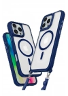 BFS iPhone 16 Pro Kılıf Enka Magsafe Silikon Kılıf - Lacivert