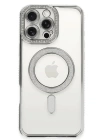 BFS  iPhone 16 Pro Kılıf Joke Simli Magneticsafe Kılıf - Gümüş